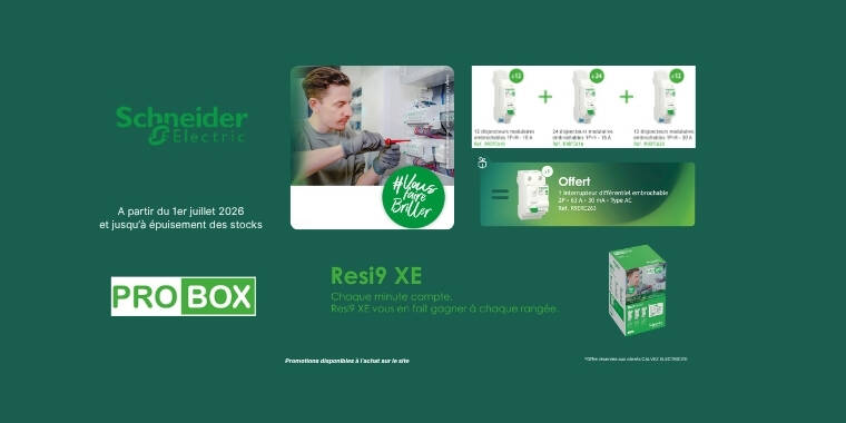 PRO BOX Resi9 XE

1 interrupteur différentiel offert