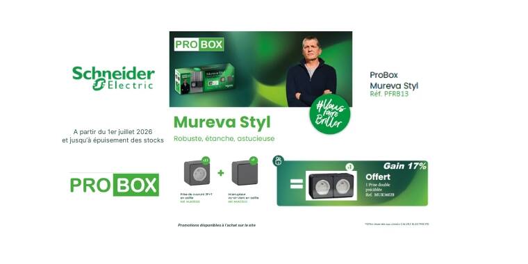 PROBOX Mureva Styl

1 prise double précâblée offerte